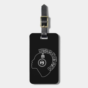 Music custom luggage tag