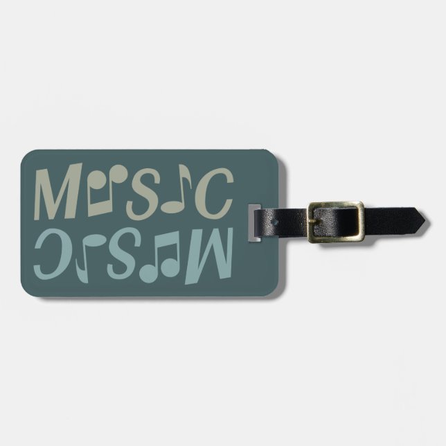 MUSIC custom luggage tag (Front Horizontal)
