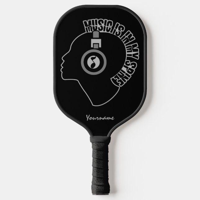 Music custom name pickleball paddle (Front)