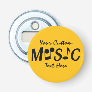 MUSIC custom text & color bottle opener