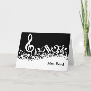 Music Customizable Note Cards