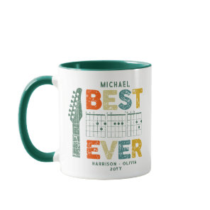 Music Dad Best Dad Ever Guitar Chords Personalized Mug