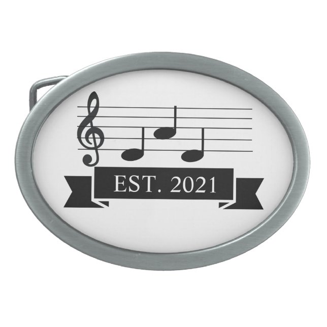 Music Dad Musician Music Note Treble Clef   Belt Buckle (Front)
