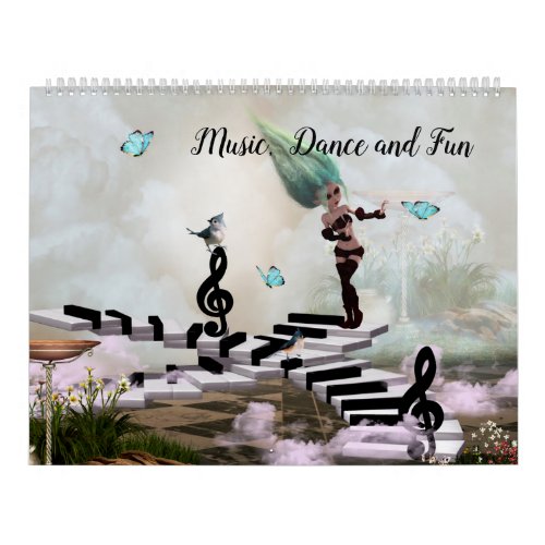 Music Dance and Fun Calendar