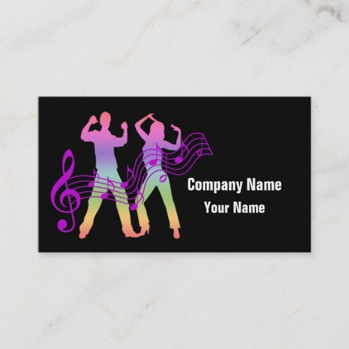 Music Dance custom business cards