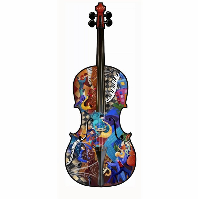 Music Decor, Cello Musical Instrument Statuette (Front)
