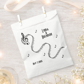  Music Design Event / Wedding Calligraphy  Favor Bag