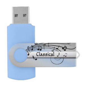 Music Design Files Blue Flash Drive