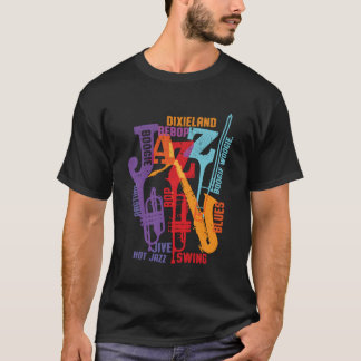 Music Design For Jazz Dixieland Swing Blues Men Wo T-Shirt