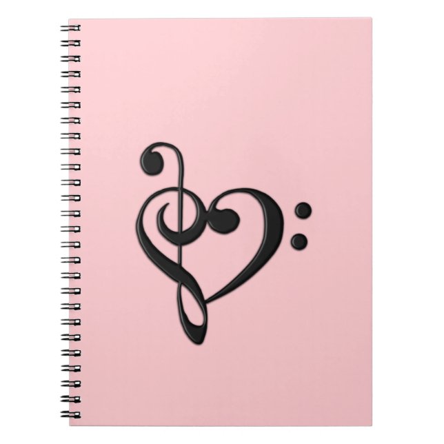 Music Design Heart Notebook (Front)