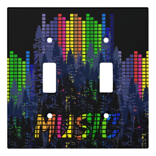 Music design light switch cover