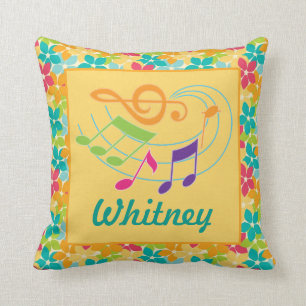 Music Design Personalized Musical Notes Pillow