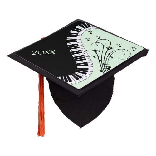 Music Design Piano Green Tassel Topper