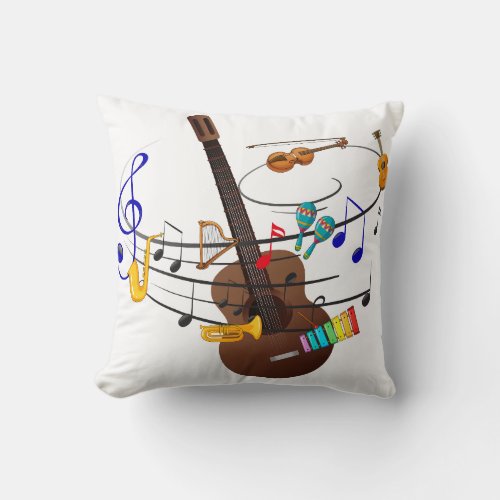 MUSIC DESIGN PILO THROW PILLOW