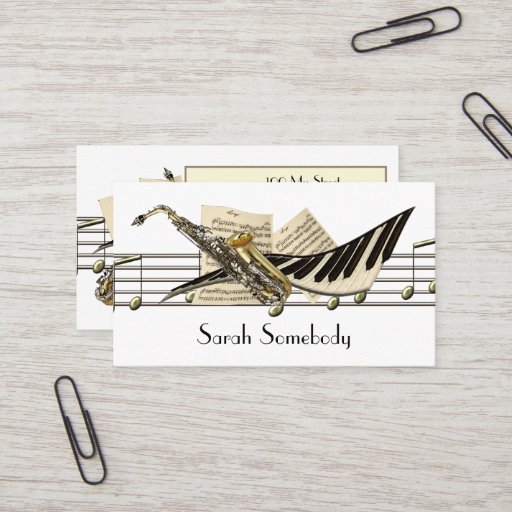 Customizable Music Design Profile Cards Business Card