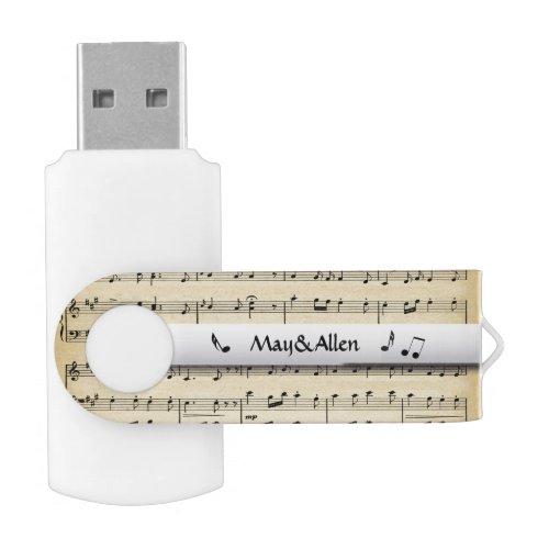 Music Design Wedding Photos  Files Flash Drive