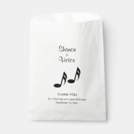 Music Design Wedding Thank You Favor Bag