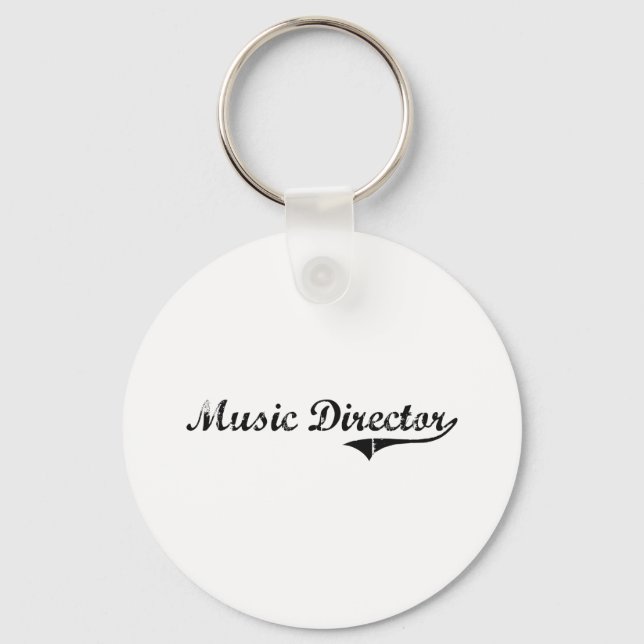 Music Director Professional Job Keychain (Front)