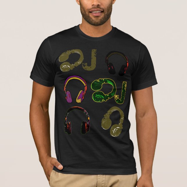 Music disc jockey headphones T-Shirt (Front)