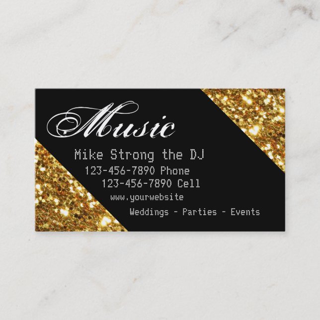Music DJ Business Cards (Front)