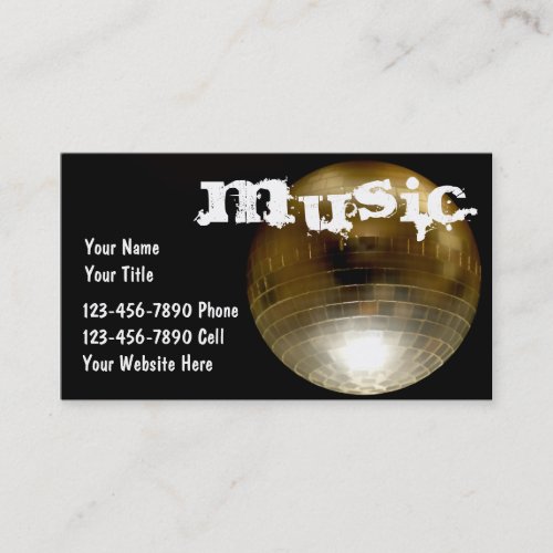 Music DJ Business Cards