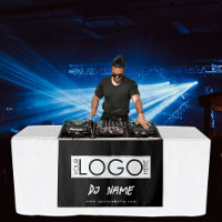 Music DJ Business Logo Modern Table Runner Banner