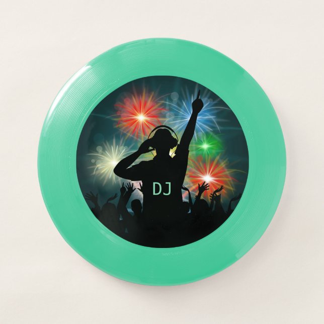 Music DJ custom monogram frisbee (Front)
