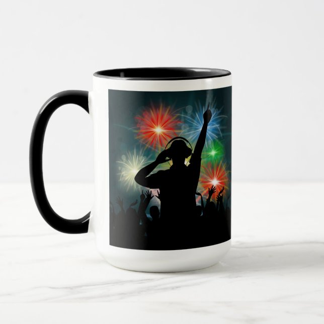 Music DJ custom monogram mugs (Left)