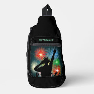 Music DJ custom name Sling Bag