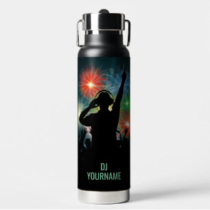 Music DJ custom name Water Bottle