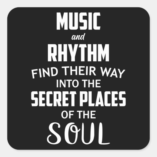 Music DJ Dance Art Hip Hop Guitar Funny Gift Idea Square Sticker (Front)