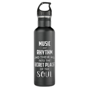 Music DJ Dance Art Hip Hop Guitar Funny Gift Idea Stainless Steel Water Bottle