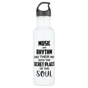 Music DJ Dance Art Hip Hop Guitar Rock Funny Gift Stainless Steel Water Bottle