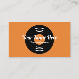 Music DJ deejay disk jockey business card template