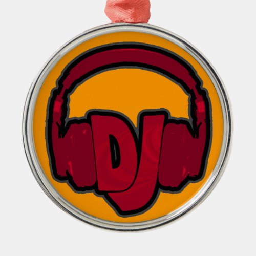 music DJ headphone Metal Ornament