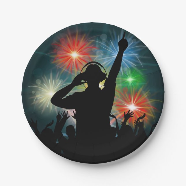 Music DJ paper plates (Front)