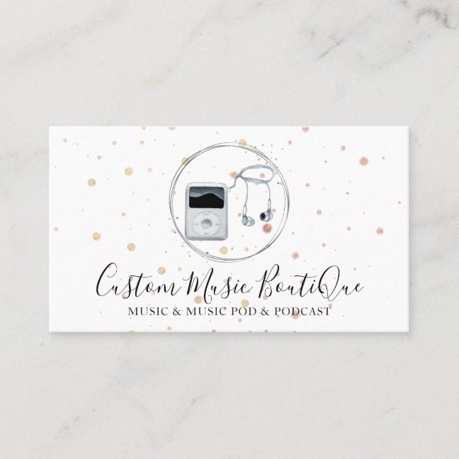 Music Dj Player Business Card