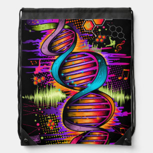 Music DNA Drawstring Bag
