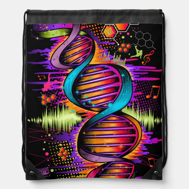 Music DNA Drawstring Bag (Front)