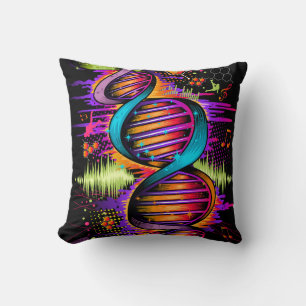 Music DNA Throw Pillow