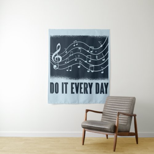 Music Do It Everyday Tapestry