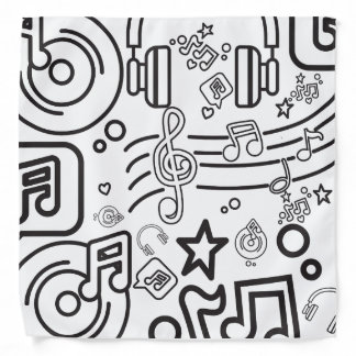 Music Doodle Bandana - Perfect for Music Lovers
