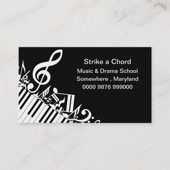 Music Drama School Advertising promotion Business Card