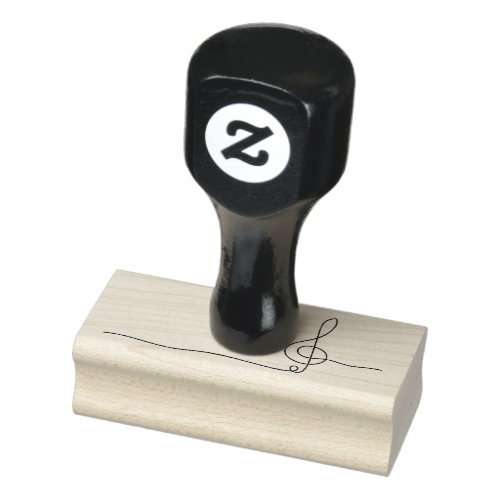 Music drawing style rubber stamp