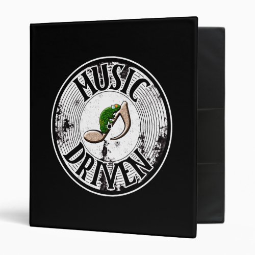 Music driven  3 ring binder