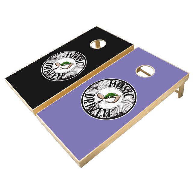 Music driven   cornhole set (Angled)