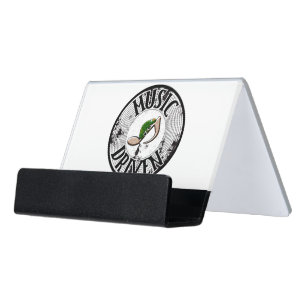 Music driven  desk business card holder