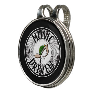 Music driven golf hat clip