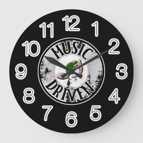 Music driven  large clock