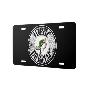 Music driven  license plate